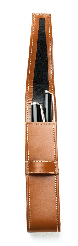 Schreibgeräteetui DUO CAMBRIDGE Top Grain Leder hellbraun